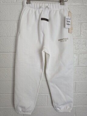 Essentials Fear of God Kids Size 6/7 Cloud White Joggers
